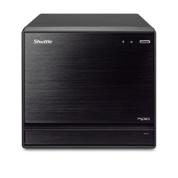 Shuttle sh570r8 zwarte xpc slanke kubus pc barebone, 13l formaat, lga1200, 4x ddr4, dimm, wifi 5, 500 watt