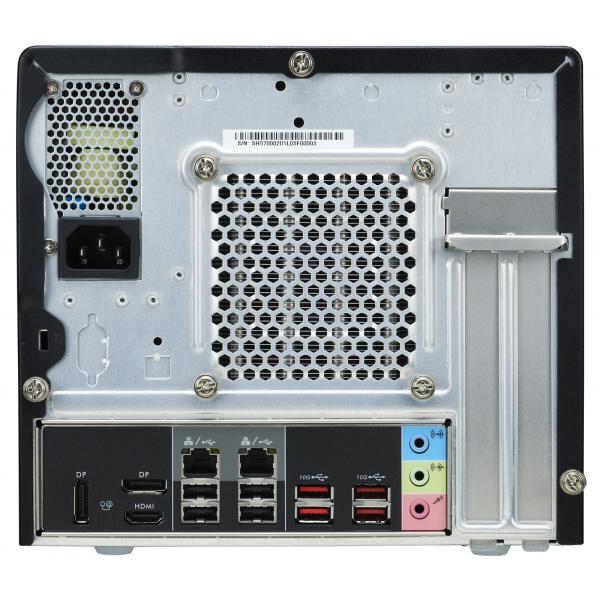 Shuttle sh570r8 zwarte xpc slanke kubus pc barebone, 13l formaat, lga1200, 4x ddr4, dimm, wifi 5, 500 watt