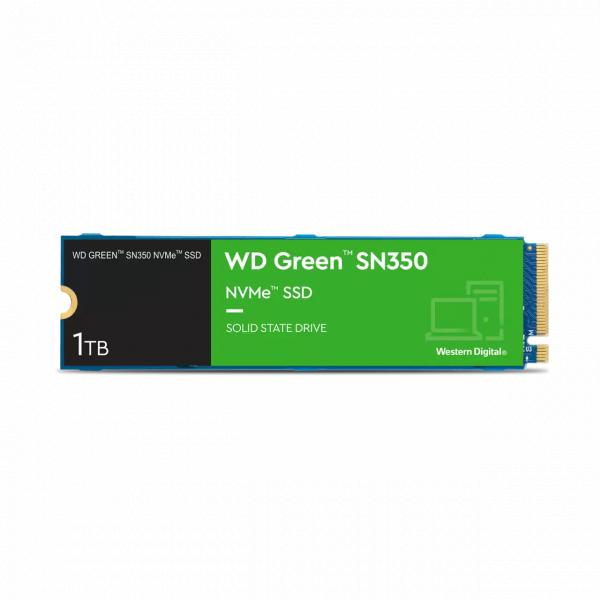 Western Digital WD100T3G0C SN350 groene SSD, 1 TB, M.2 NVME, QLC, 3200 3000 MB/s