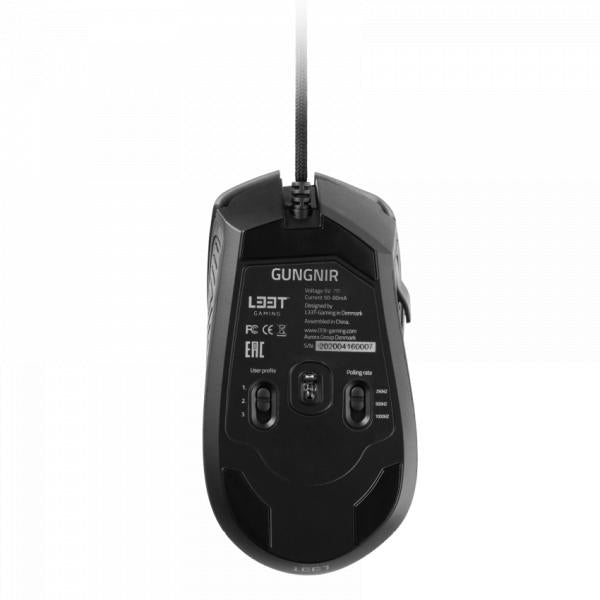 L33t gaming 160383 gungnir gamingmuis. 8 knoppen, 16.000 dpi, ergonomisch, rgb