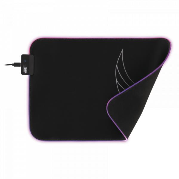 L33t gaming 160405 karlvagn rgb gaming muismat, middelgrote, snelle oppervlakte. 355 x 255 x 3 mm, zwart