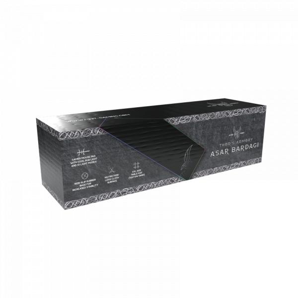 L33t gaming 160406 asar bardagi xxl rgb gaming muismat, snel oppervlak. 920 x 294 x 3 mm, zwart