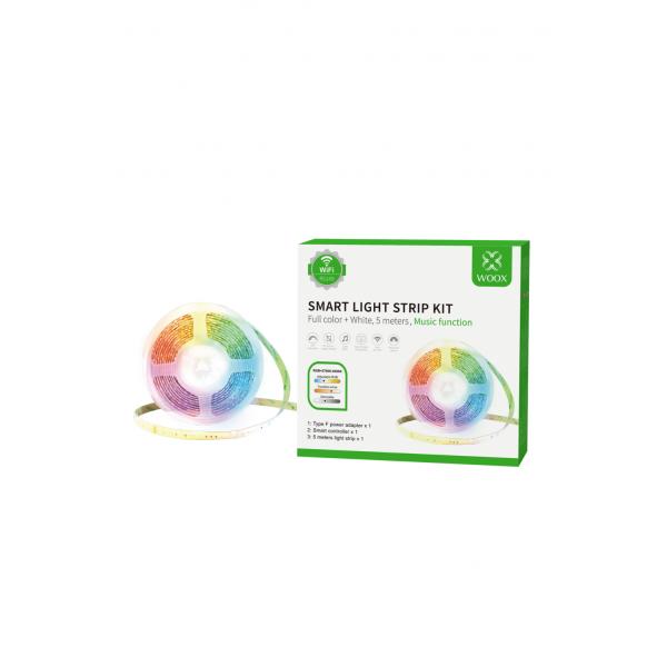 Woox r5149 slimme ledstripset + muziekfuncties, wifi, 210 lm, 24 W, 3000K ~ 6500K, 1,5 m