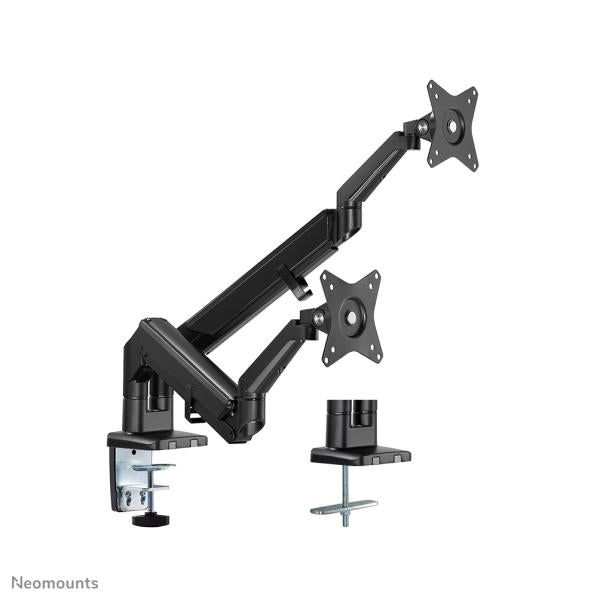 Neomounts ds70-810bl2 bureaubevestiging ultraplat, klemring, dubbele montage, 17 - 32 inch