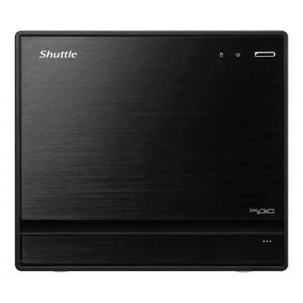 Shuttle sw580r8 zwarte xpc cube pc barebone, lga1200, intel, 4x ddr4, dimm, m.2, 500w 80+ goud