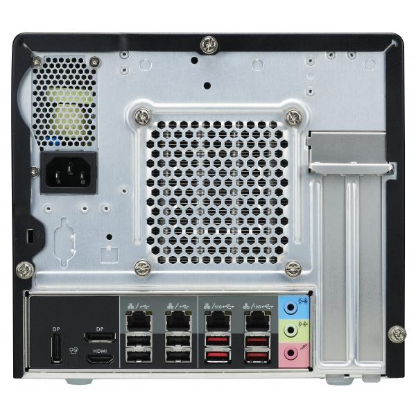 Shuttle sw580r8 zwarte xpc cube pc barebone, lga1200, intel, 4x ddr4, dimm, m.2, 500w 80+ goud