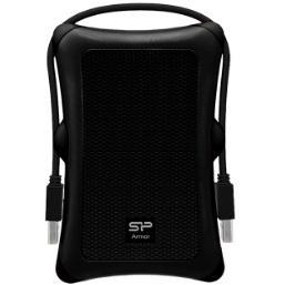 Silicon Power SP020TBPHDA30S3A Armor A30 draagbare harde schijf, 1TB, USB 3.2 gen 1, schokbestendig, zwart, Mil-Std
