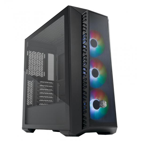 Cooler master mb520-kgnn-s00 masterbox 520 mesh, rood, atx, midi, transparant venster van rand tot rand