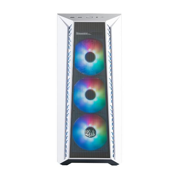 Coolermaster mb520-wgnn-s01 masterbox 520 wit, atx, midi-tower, transparant venster van rand tot rand