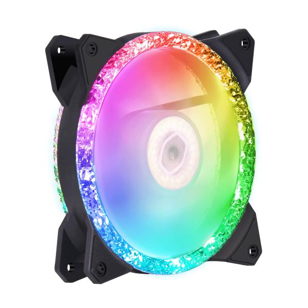 Coolermaster mfy-b2dn-20npa-r1 mf120 prismatisch, 3-pins argb, 120 mm, 650-2000 rpm, 8 - 27 dBa