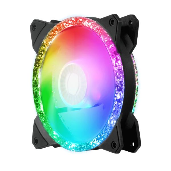 Coolermaster mfy-b2dn-20npa-r1 mf120 prismatisch, 3-pins argb, 120 mm, 650-2000 rpm, 8 - 27 dBa