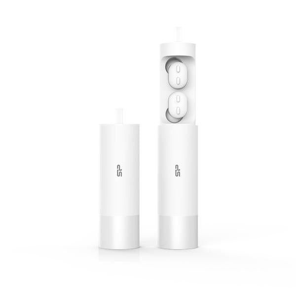 Silicon Power sp5mwasybp81bt0w blastplug bp81 headset, draadloos bluetooth 5.0, beltoon muziek, wit