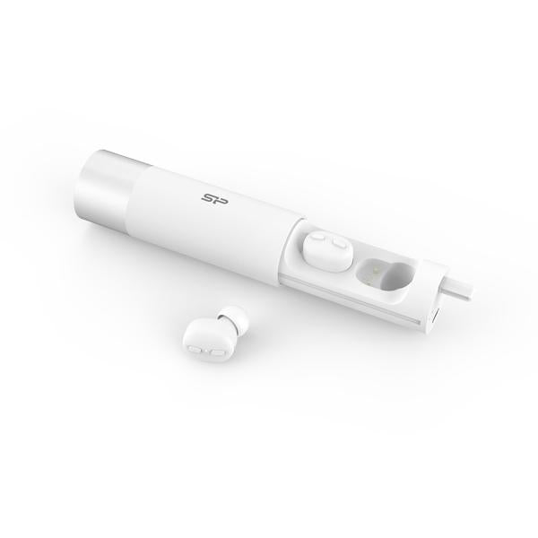 Silicon Power sp5mwasybp81bt0w blastplug bp81 headset, draadloos bluetooth 5.0, beltoon muziek, wit