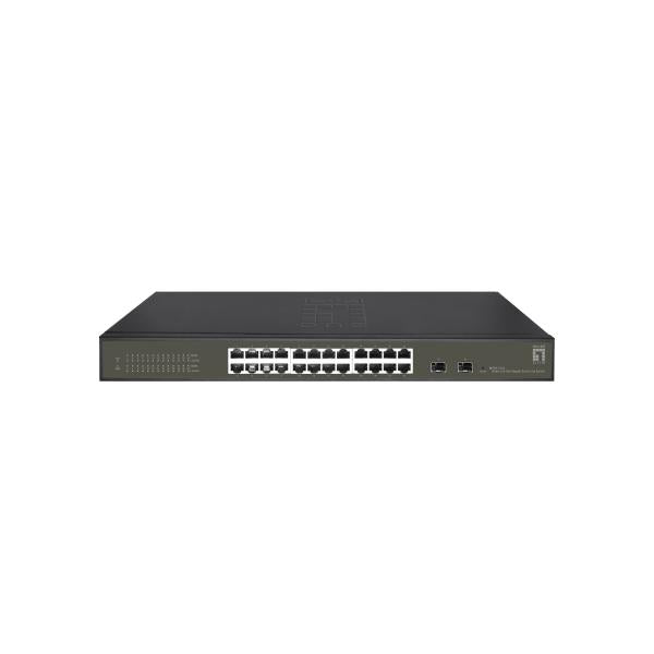 Levelone GES-2126 Hilbert 26-poorts Gigabit Smart Lite beheerde L2-switch, 24x RJ45, 2x SFP, 1000 Mbps
