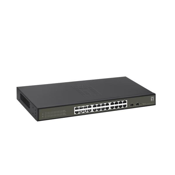 Levelone GES-2126 Hilbert 26-poorts Gigabit Smart Lite beheerde L2-switch, 24x RJ45, 2x SFP, 1000 Mbps