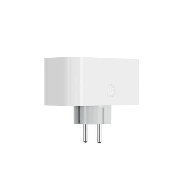Woox r6153 slanke dubbele stekker met energiemeter en randaarde