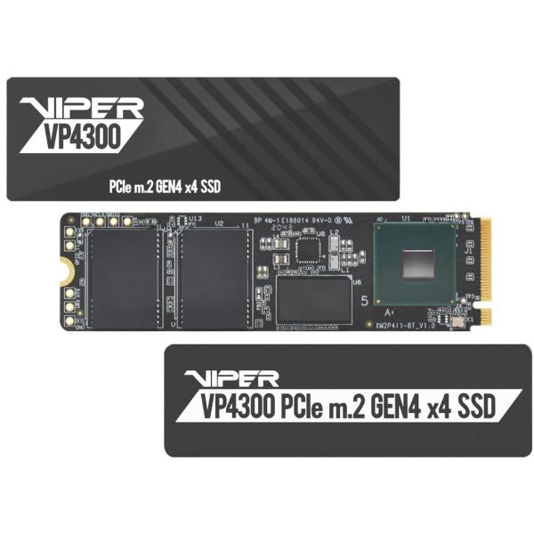 Patriot vp4300l1tbm28h viper vp4300 lite ssd, 1 TB, m.2 2280, pcie gen4 x4, 7400 mb s, 800k iops