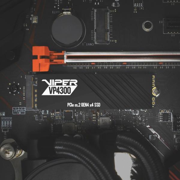 Patriot vp4300l1tbm28h viper vp4300 lite ssd, 1 TB, m.2 2280, pcie gen4 x4, 7400 mb s, 800k iops