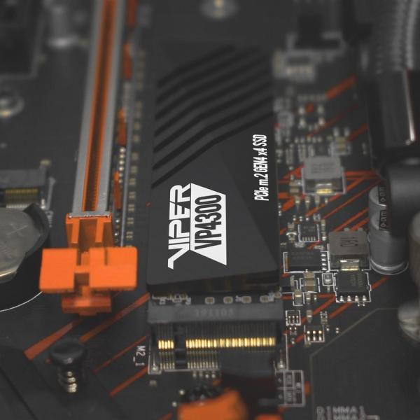 Patriot vp4300l1tbm28h viper vp4300 lite ssd, 1 TB, m.2 2280, pcie gen4 x4, 7400 mb s, 800k iops