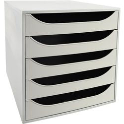 Ladekastje exacompta ecobox lichtgrijs, kunststof