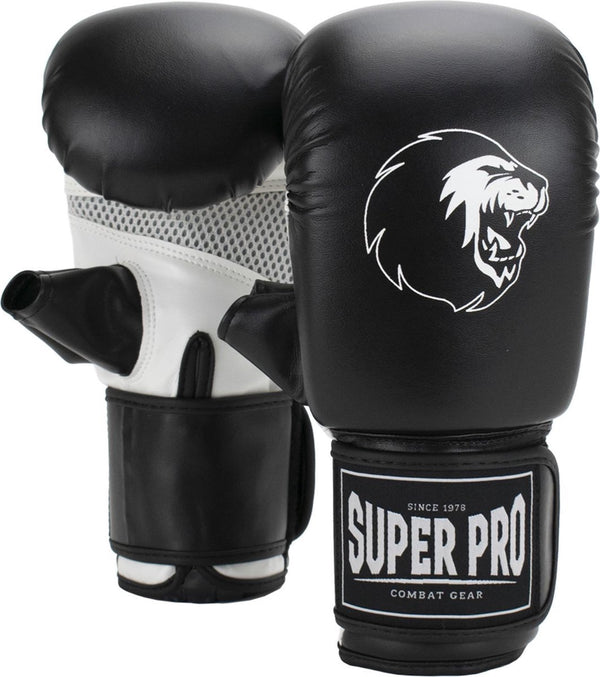 Super pro combat gear victor bokszakhandschoenen zwart wit medium