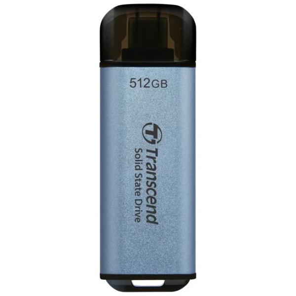 Transcend ts2tesd300c esd300c externe SSD, 2 TB, USB type-C, 10 GB/s, 1050 950 MB/s, blauw