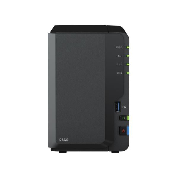 Synology diskstation ds223 nas (zwart, 1x 1gbe lan, 3x usb 3.2 gen 1)