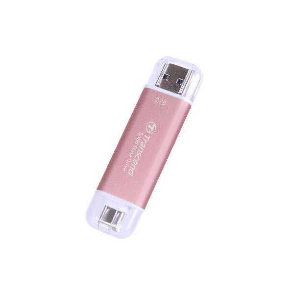 Transcend ts1tesd310p esd310p externe SSD, 1 TB, USB 10 GB/s, type CA, 1050 950 MB/s, roze