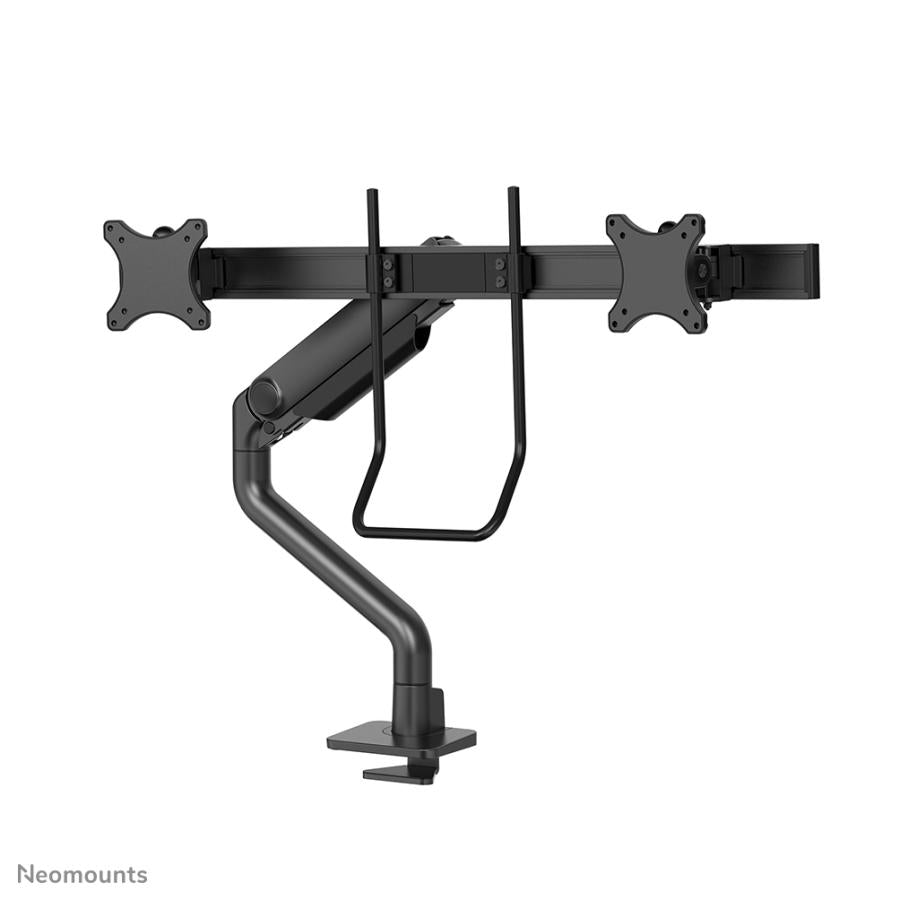 Neomounts ds75s-950bl2 draaibare bureausteun, 2x 17 - 27, 8 kg, 100x100 mm, zwart