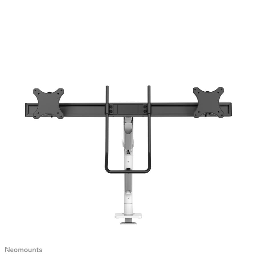 Neomounts ds75s-950wh2 draaibare bureausteun, 2x 17 - 27, 8 kg, 100x100 mm, zwart