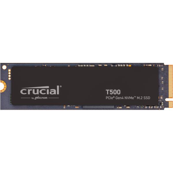 Crucial ct500t500ssd8 t500 ssd, 500 gb, m.2 2280, pcie 4.0 nvme, 7300 6800 mb s, geen hs