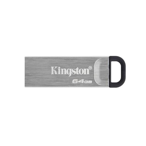Kingston dtkn 64gb datatraveler kyson, 64 gb, usb 3.2, 200 60 mb s, zonder dop, zilver
