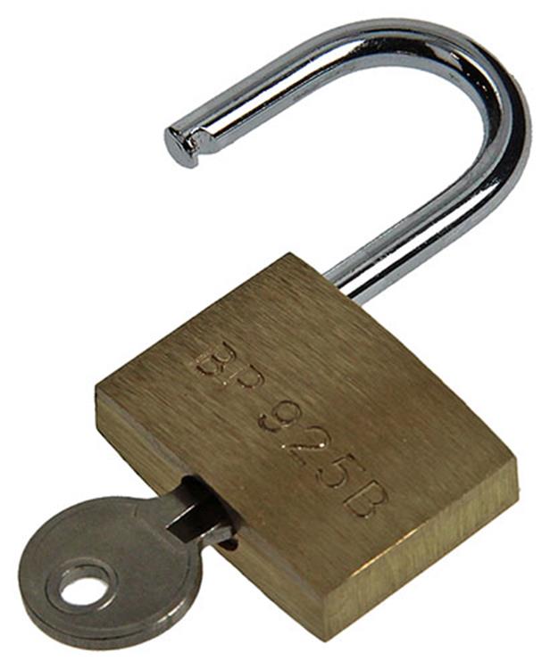 Mack 1014072 - hangslot met cilinder messing 25 mm | 10 stuks