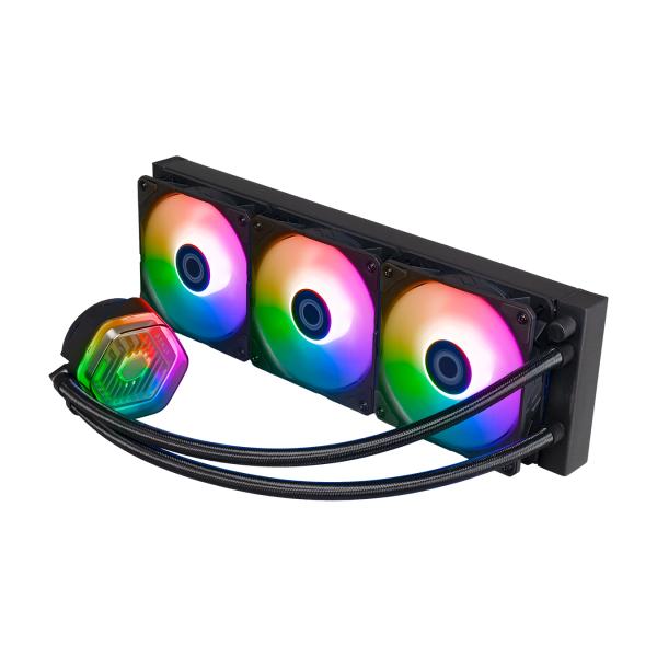 Coolermaster mlx-d36m-a25pz-rw masterliquid 360 atmos, 3x 120mm argb wit, 690-2500 rpm ± 10%