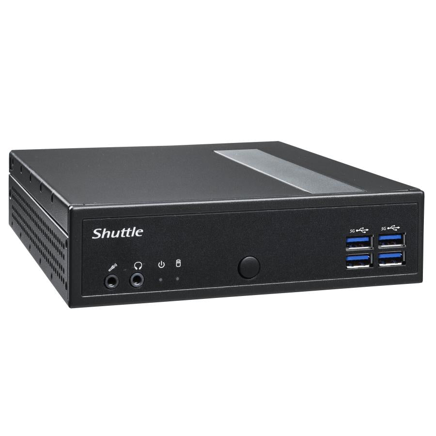 Shuttle DL30N slanke barebone pc, 1,35 liter, Intel N100-ventilator, DDR5, 2x 2,5 GB, HDMI 2.0B, 65 W, 24/7