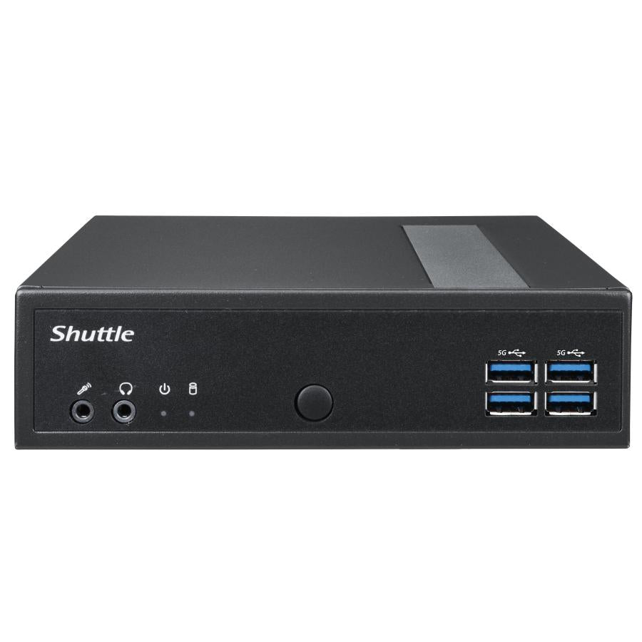Shuttle DL30N slanke barebone pc, 1,35 liter, Intel N100-ventilator, DDR5, 2x 2,5 GB, HDMI 2.0B, 65 W, 24/7
