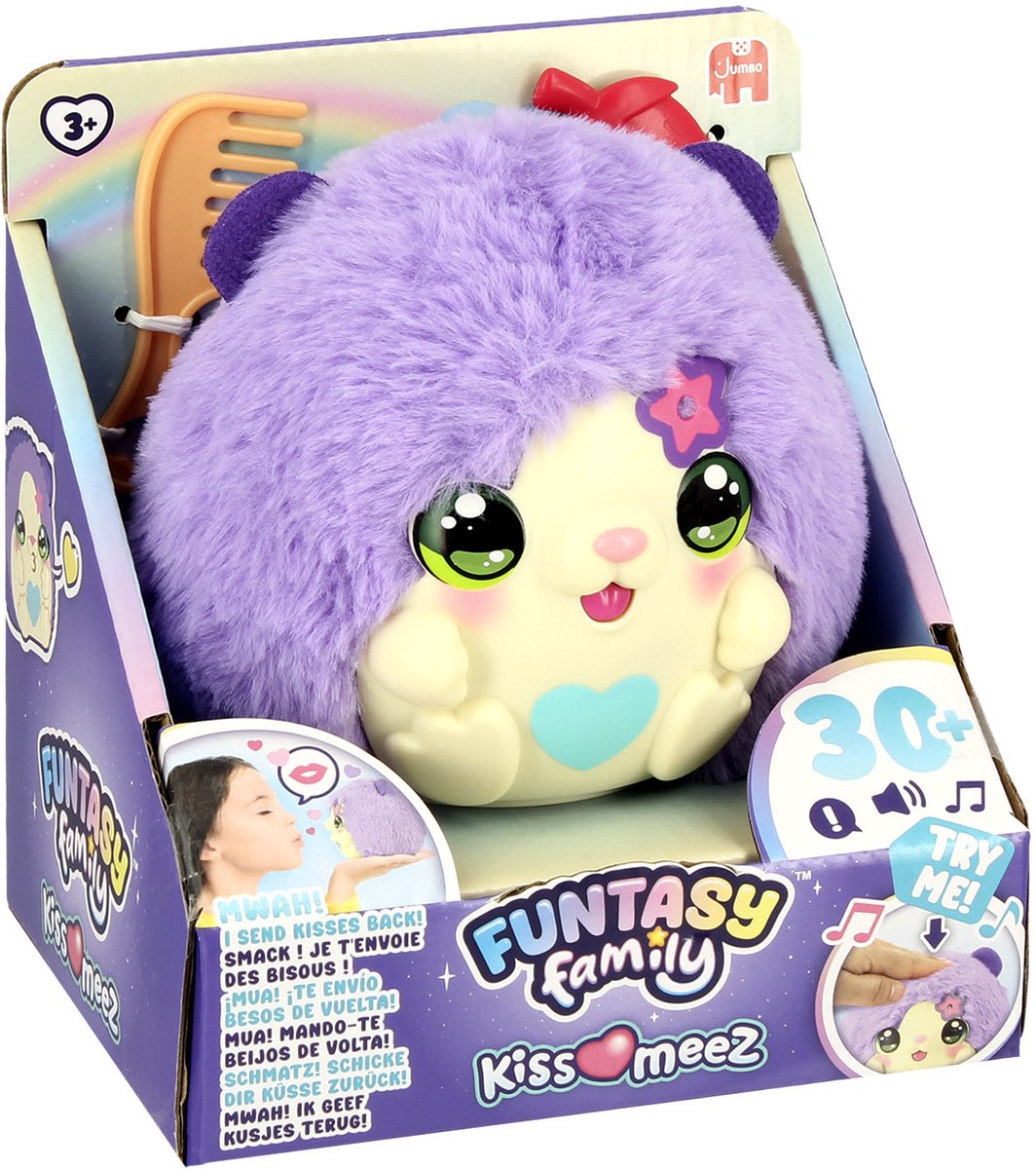 Funtasy family jumbo kiss-meez hamster - interactieve knuffel
