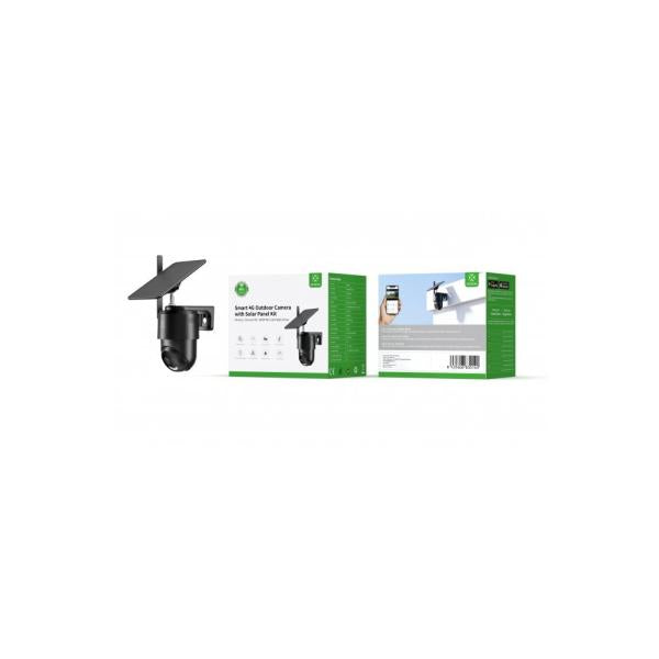 Woox r4250 slimme 4G buiten PTZ-camera met zonnepaneelkit, 2MP, 1920x1080p, 4G LTE-FDD, zwart