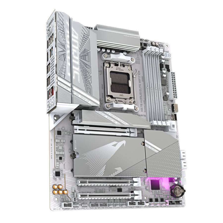 Gigabyte x870 a elite wf7 ice rev 1.0, atx, amd am5, x870, 4x ddr5, usb4, 2,5 gbe, wi-fi 7, pcie 5