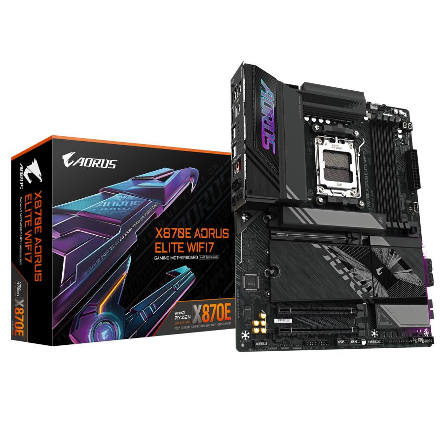 Gigabyte x870e a elite wifi7, atx, amd am5, x870, 4x ddr5, usb4, 2.5 gbe, wi-fi 7, pcie 5.0