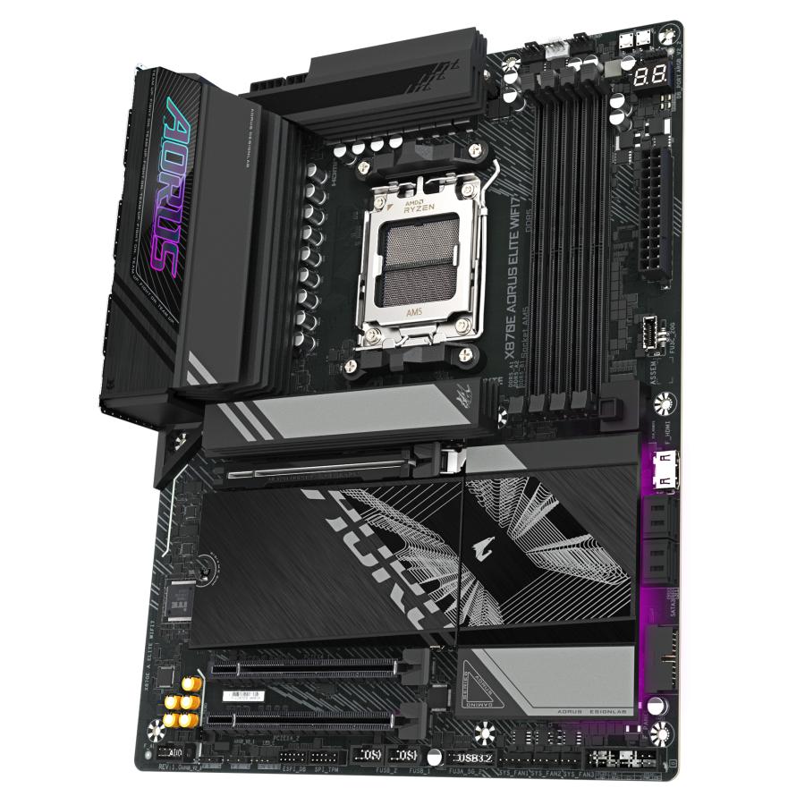 Gigabyte x870e a elite wifi7, atx, amd am5, x870, 4x ddr5, usb4, 2,5 gbe, wifi 7, pcie 5.0