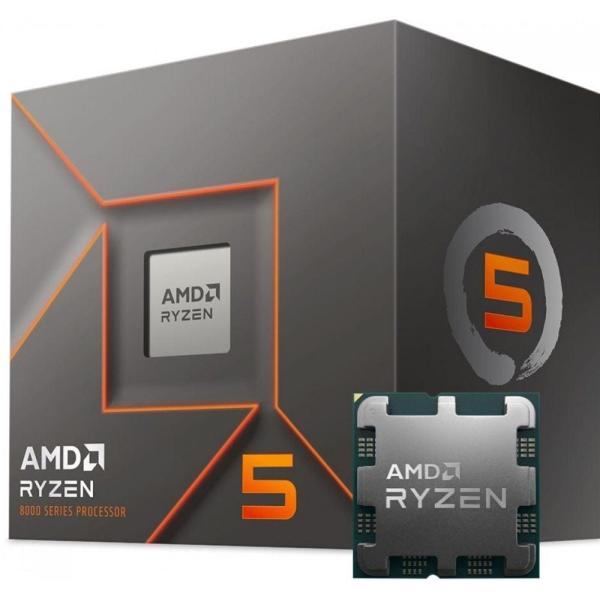 AMD 100-000001591 Ryzen 5 8400F-lade, AM5, 6-core HTT, 4,2 4,7 GHz, 16 MB L3, 65 W