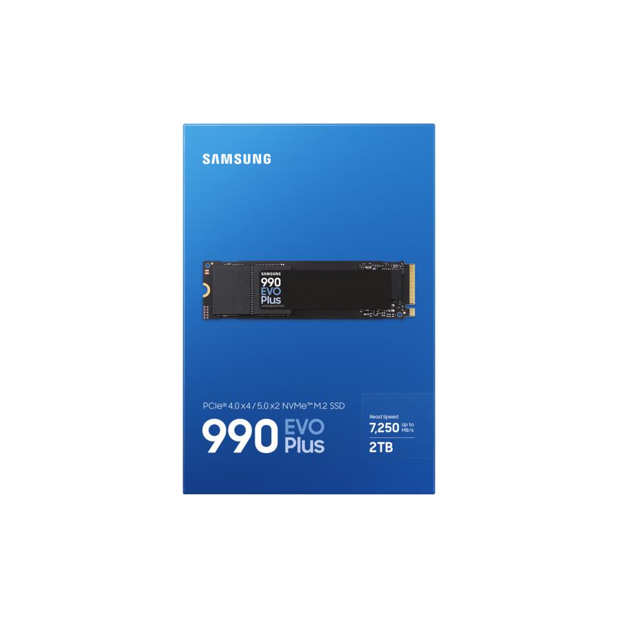 Samsung mz-v9s2t0bw mz-v9s2t0 990 evo plus ssd, 2 tb, m.2, pcie 4.0, 7150 mb s, 1350000 iops, zwart