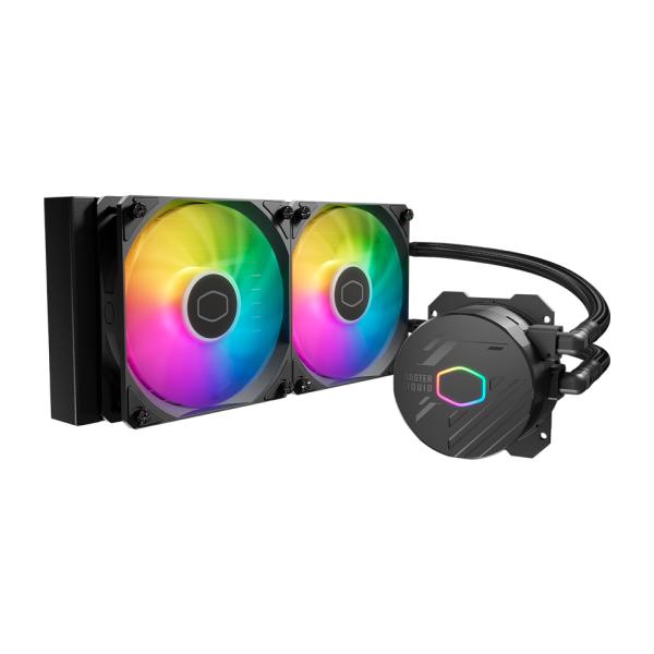 Coolermaster mlw-d24m-a18pa-r1 masterliquid 240 core ii argb, 280mm radiator, 2x 120mm, argb2 gen 2