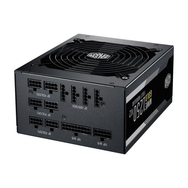 Coolermaster mpe-c501-afcag-3eeu mwe gold 1250 v2 zwart, atx3.1, 1250w, =90% @typical, 140mm