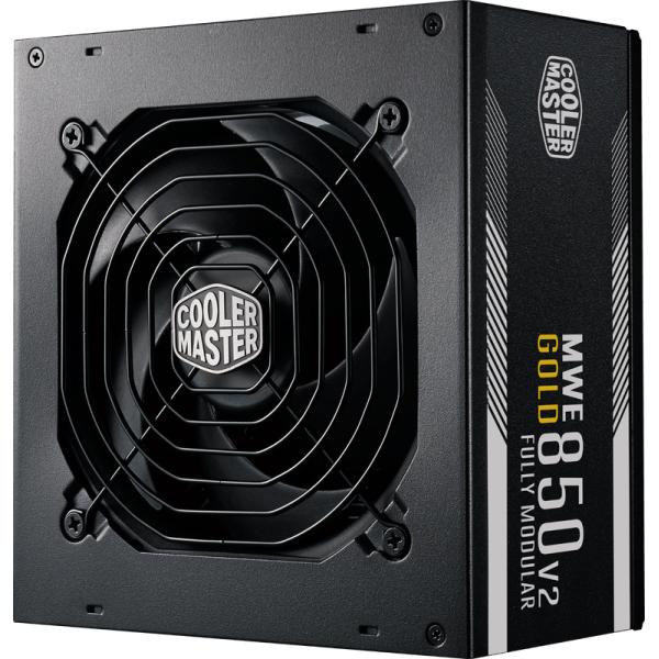 Coolermaster mpe-8501-afaag-3eeu mwe gold 850 v2 atx3.1 zwart, 850w, 90% @typ, 120mm, 4x pcie 6+2