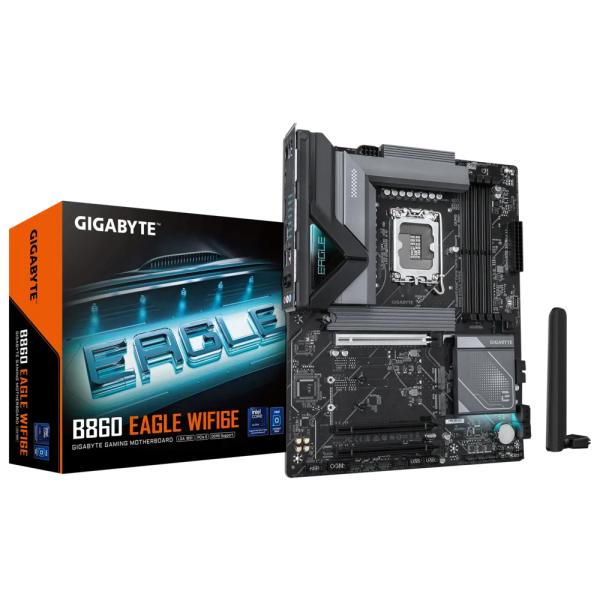 Gigabyte b860 eagle wifi 6e, atx, lga1851, intel b860, 4x ddr5, 2,5 gb, wifi 6e, bt 5.3, usb type-c