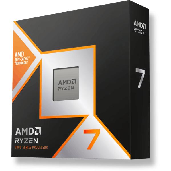 AMD 100-100001084wof Ryzen 7 9800x3D CPU, AM5, 8C 16T, 4,7 5,2 GHz, 96 MB, 120 W, in de doos