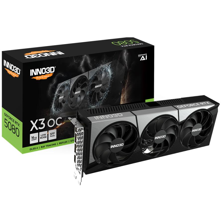Inno3d n50803-16d7x-17603930 geforce rtx 5080 x3 oc, atx, 16gb, gddr7, 256-bit, 960gb s, pcie 5, 360w