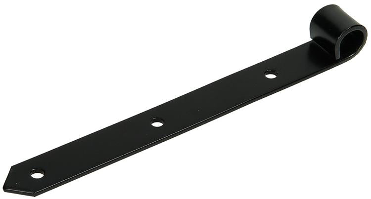 1013236 - enkel luikscharnier zwart 25 cm dia 18 mm | 6 stuks